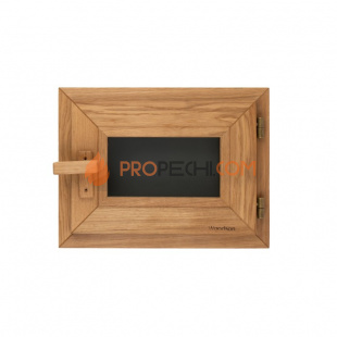 Окно Woodson PRO 40x30, стекло GREY дуб, левое