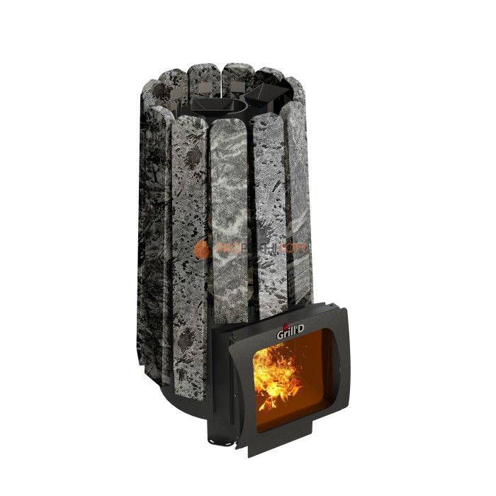 Дровяная печь для бани Grill’D Cometa 180 Vega Short Window Max, Stone (Серпентинит)