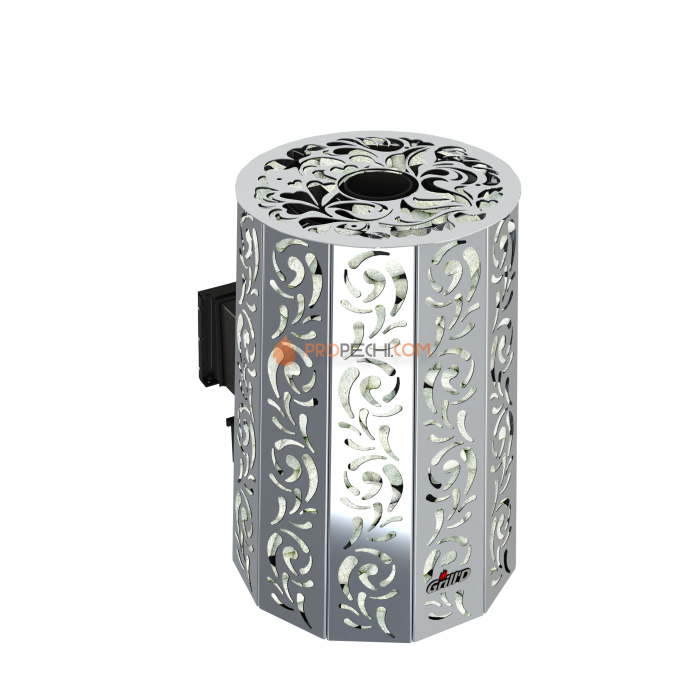 Дровяная печь для бани Grill’D Violet Steel Long (Камень колотый 100 кг)