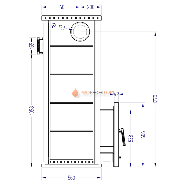 Газовая печь для бани Klover 20-RV 310S ( Талькомагнезит )