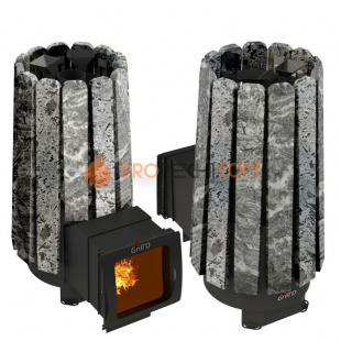 Дровяная печь для бани Grill’D Cometa 180 Vega Long Window Max, Stone (Серпентинит)