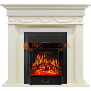 Каминокомплект Royal Flame Corfu - Слоновая кость с очагом Majestic FX Black
