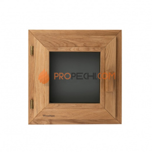 Окно Woodson PRO 50x50, стекло GREY дуб, левое