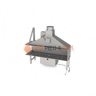 Газовая топка Vero Design Nippon Угловой левый (1500x750 мм) D300 мм, горелка VLK burner